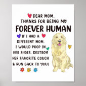 ママフォーエバーヒトクリームゴールデンレトリバーマザーズD ポスター (正面)