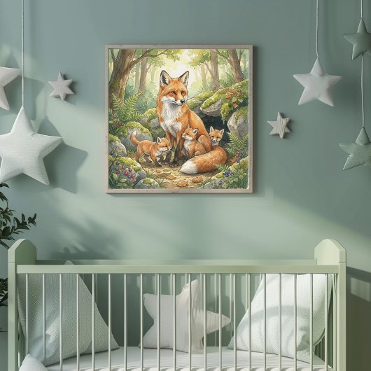 ママフオックスとその赤ちゃんの保育園 ポスター