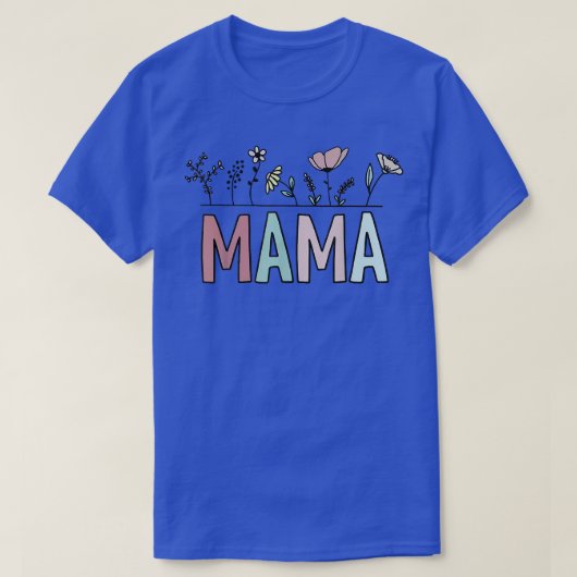 ママフラワープラントヴィンテージレトロマママママママザーズ Tシャツ (デザイン正面)
