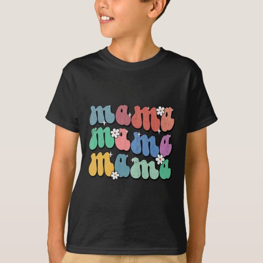ママフローラグルーヴィーママ人生ママ母の日のメイト Tシャツ (正面)