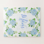 ママフローラブルーアジサイ母の日 ジグソーパズル (横)