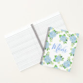 ママフローラブルーアジサイ水の色モダン ノートブック (内部)