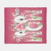 ママフローラブーケ母の日 フリースブランケット (正面(横))