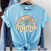 ママフローラレインボーヴィンテージスタイルカラフル春 Tシャツ