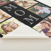 ママブラックフォトコラージュ シェルパブランケット (3/4)