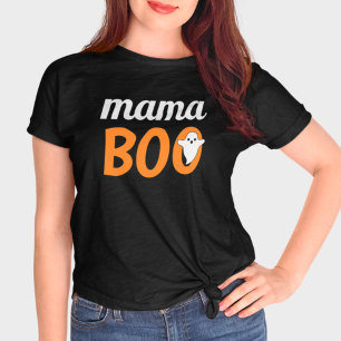 ママブーハロウィンファミリーマッチングオレンジゴースト Tシャツ