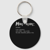 ママプレゼント定義おばあちゃんママ母ママ日 キーホルダー (正面)