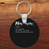 ママプレゼント定義おばあちゃんママ母ママ日 キーホルダー (正面)