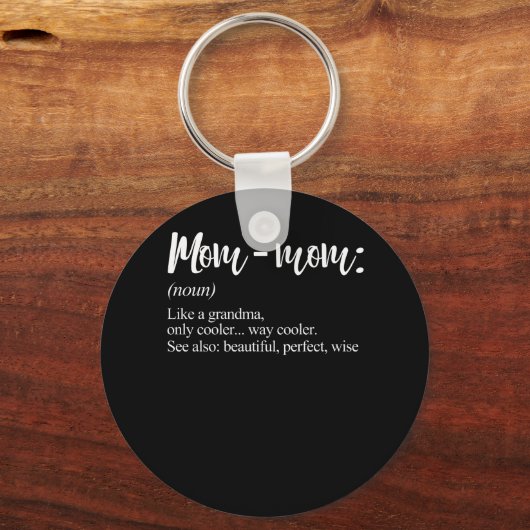 ママプレゼント定義おばあちゃんママ母ママ日 キーホルダー (正面)