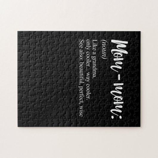 ママプレゼント定義おばあちゃんママ母ママ日 ジグソーパズル (横)