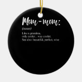 ママプレゼント定義おばあちゃんママ母ママ日 セラミックオーナメント (正面)