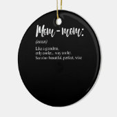 ママプレゼント定義おばあちゃんママ母ママ日 セラミックオーナメント (左)