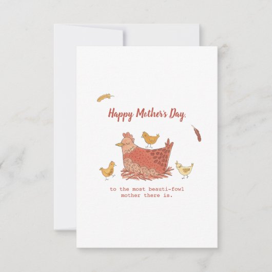 ママヘンとおもしろいチックス母の日 カード (正面)