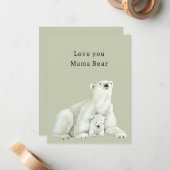 ママベアが大好き  ノートカード (正面/裏面インサイチュ)