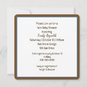 ママベアとカッブツインベビーシャワー 招待状 (裏面)