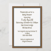 ママベアとカッブベビーシャワー 招待状 (裏面)