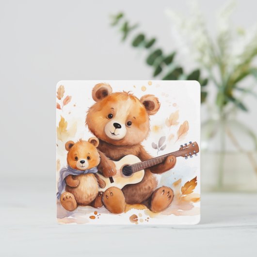 ママベアとカッブベビーシャワー 招待状 (スタンド正面)