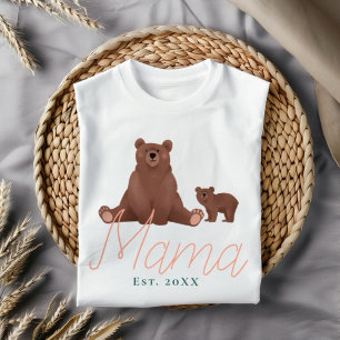 ママベアとベビーかわいい母 Tシャツ