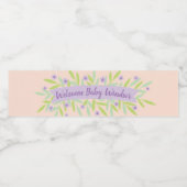 ママベアとベビーガールシャワーウォーターボトルラベル ペットボトルラベル (シングルラベル)