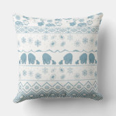 ママベアとベビーベアパターン粉末カスタム クッション (裏面)