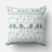 ママベアとベビーベアパターン粉末カスタム クッション (正面)