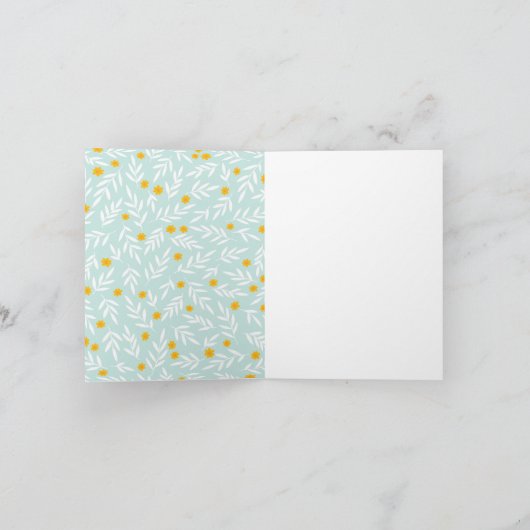 ママベアと男の赤ちゃんありがとう カード (内部)