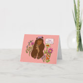 ママベアと花かわいい母の日 カード (正面)