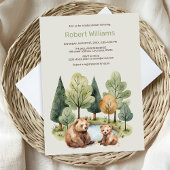 ママベアの冒険が待っています！ベイビーシャワーの招待状 招待状