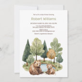 ママベアアドベンチャーは赤ちゃんシャワーの招待状を待っている 招待状 (正面)