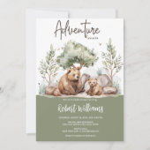 ママベアアドベンチャーは赤ちゃんシャワーの招待状を待っている 招待状 (正面)