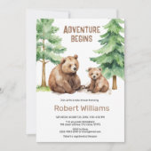 ママベアアドベンチャーは赤ちゃんシャワーの招待状を待っている 招待状 (正面)