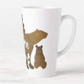 ママベアウィズ3ベビーベアーカブズマ後を追マ カフェラテマグ (右)