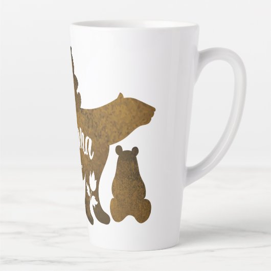 ママベアウィズ3ベビーベアーカブズマ後を追マ カフェラテマグ (右)