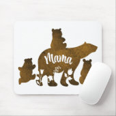 ママベアウィズ3ベビーベアーカブズマ後を追マ マウスパッド (マウス)