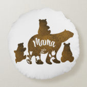 ママベアウィズ3ベビーベアーカブズマ後を追マ ラウンドクッション (裏面)