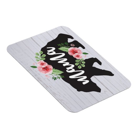 ママベアエレガントフローラ素朴フラワーママ マグネット (右側)