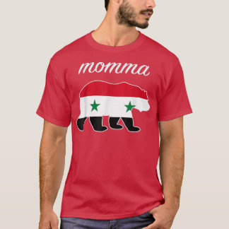 ママベアシリア国旗シリアのルーツ Tシャツ
