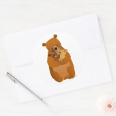 ママベアステッカー ラウンドシール (封筒)