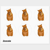 ママベアステッカー ラウンドシール (シート)