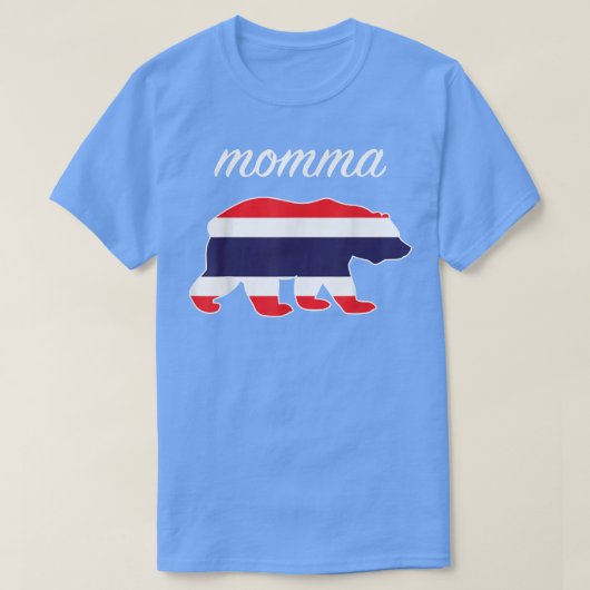 ママベアタイ国旗タイのルーツ Tシャツ (デザイン正面)