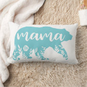 ママベアターコイズ花 ランバークッション (ブランケット)