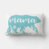 ママベアターコイズ花 ランバークッション (正面)