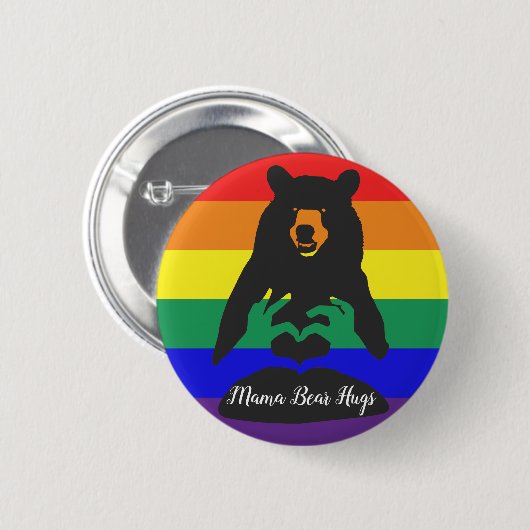 ママベアハグ 缶バッジ (正面&裏面)