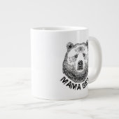 ママベアハンドドローイラストレーション ジャンボコーヒーマグカップ (正面右)