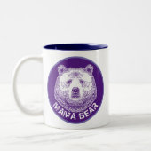 ママベアハンドドローイラストレーション ツートーンマグカップ (左)