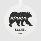 ママベアフォレストアニマルファミリーホリデーオーナメント オーナメント (裏面)