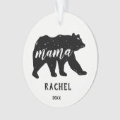 ママベアフォレストアニマルファミリーホリデーオーナメント オーナメント (正面)