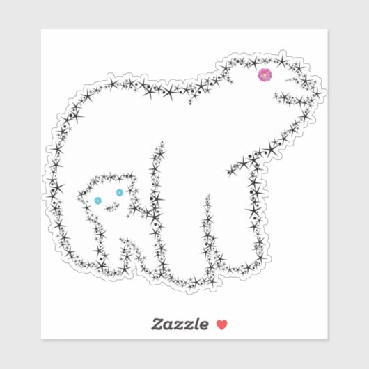 ママベアフラワーズスターズライン シール (シート)