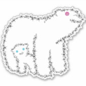 ママベアフラワーズスターズライン シール (正面)