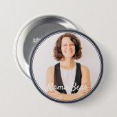 ママベアフレームモダンシンプル写真 缶バッジ (正面&裏面)